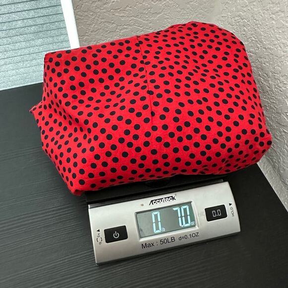 Tommy Hilfiger Red Polka Dot Button Placket Pintuck Tank Dress Size Large - Picture 11 of 11